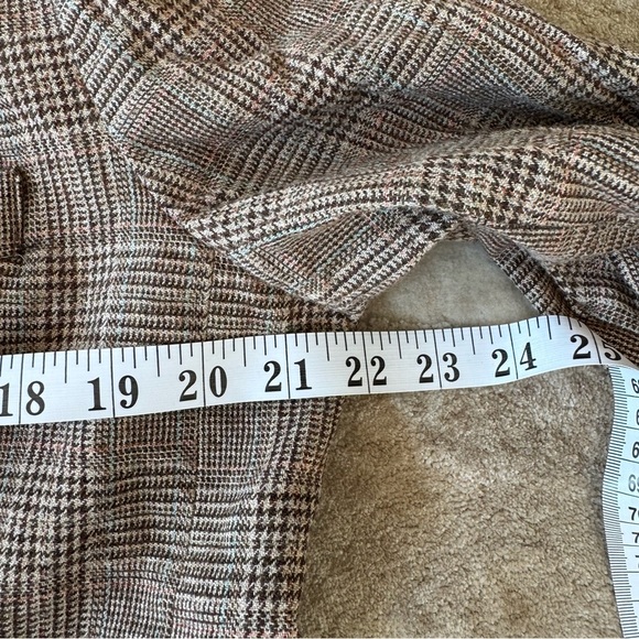 90s Plaid WoolBlend Blazer Jones New York Essentials Size 16 Preppy Academia - Picture 3 of 7